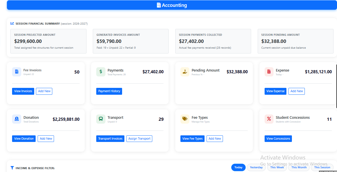 Accounting Dashboard Preview